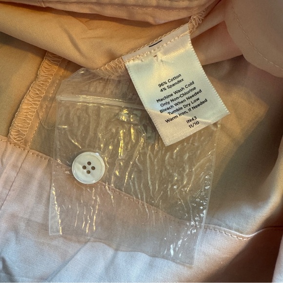 Talbots NWT Button Front Shirt Dress Peach Size 12 Belt Business NEW WITH TAGS - Picture 7 of 12